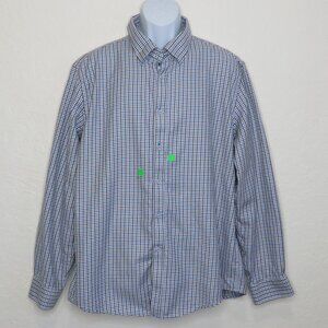 Report Collection* Men's Long Sleeve Button Down Curved Hem Dress Shirt~ XXL